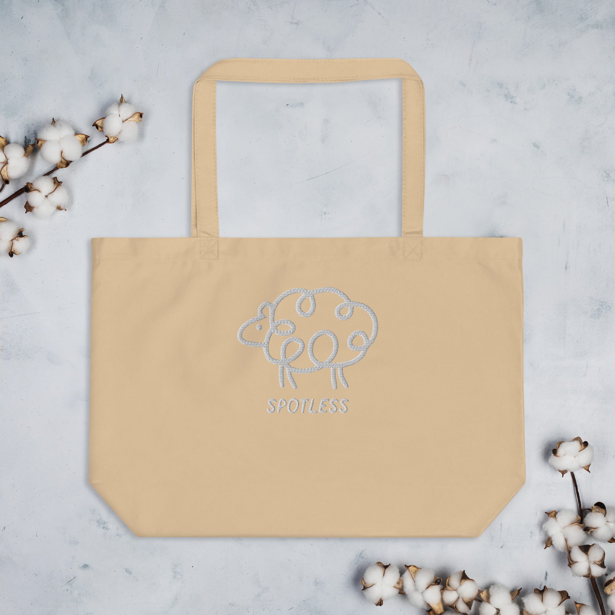 Spotless Lamb Large Organic Tote Bag