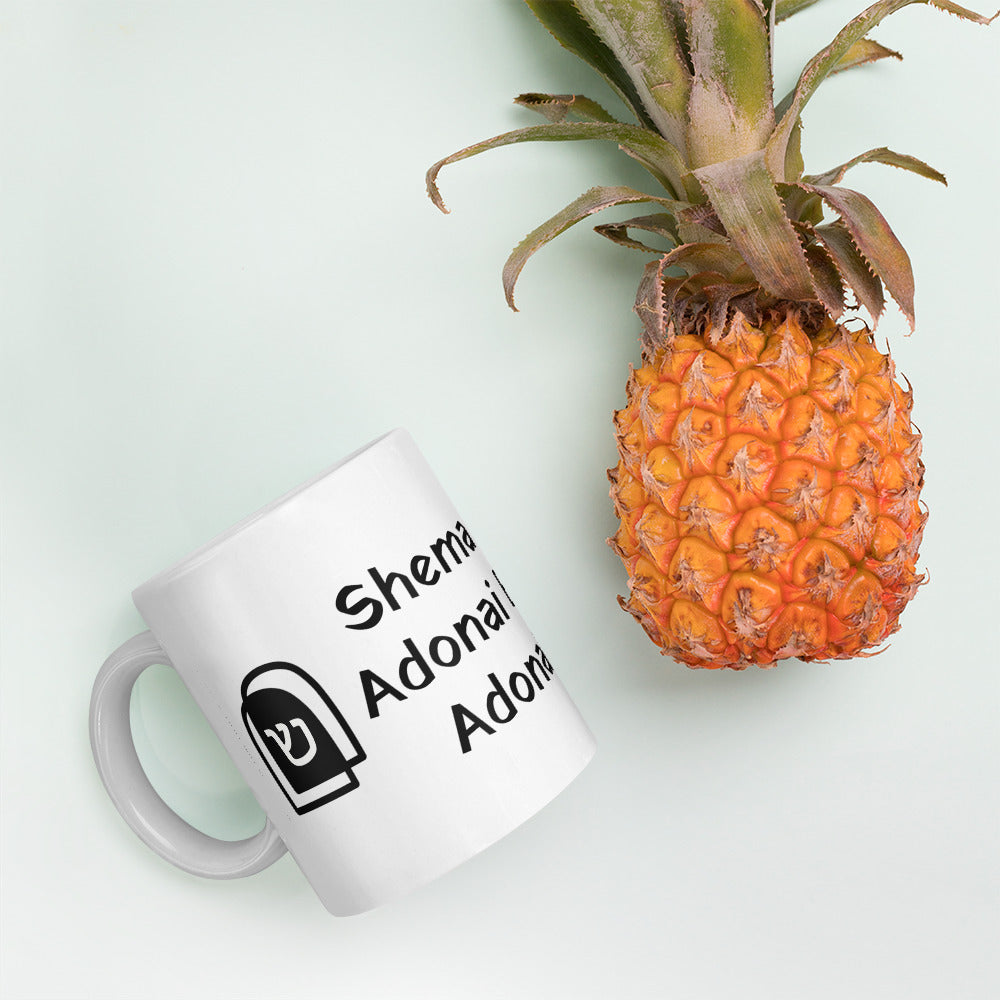 Shema Prayer White Glossy Mug