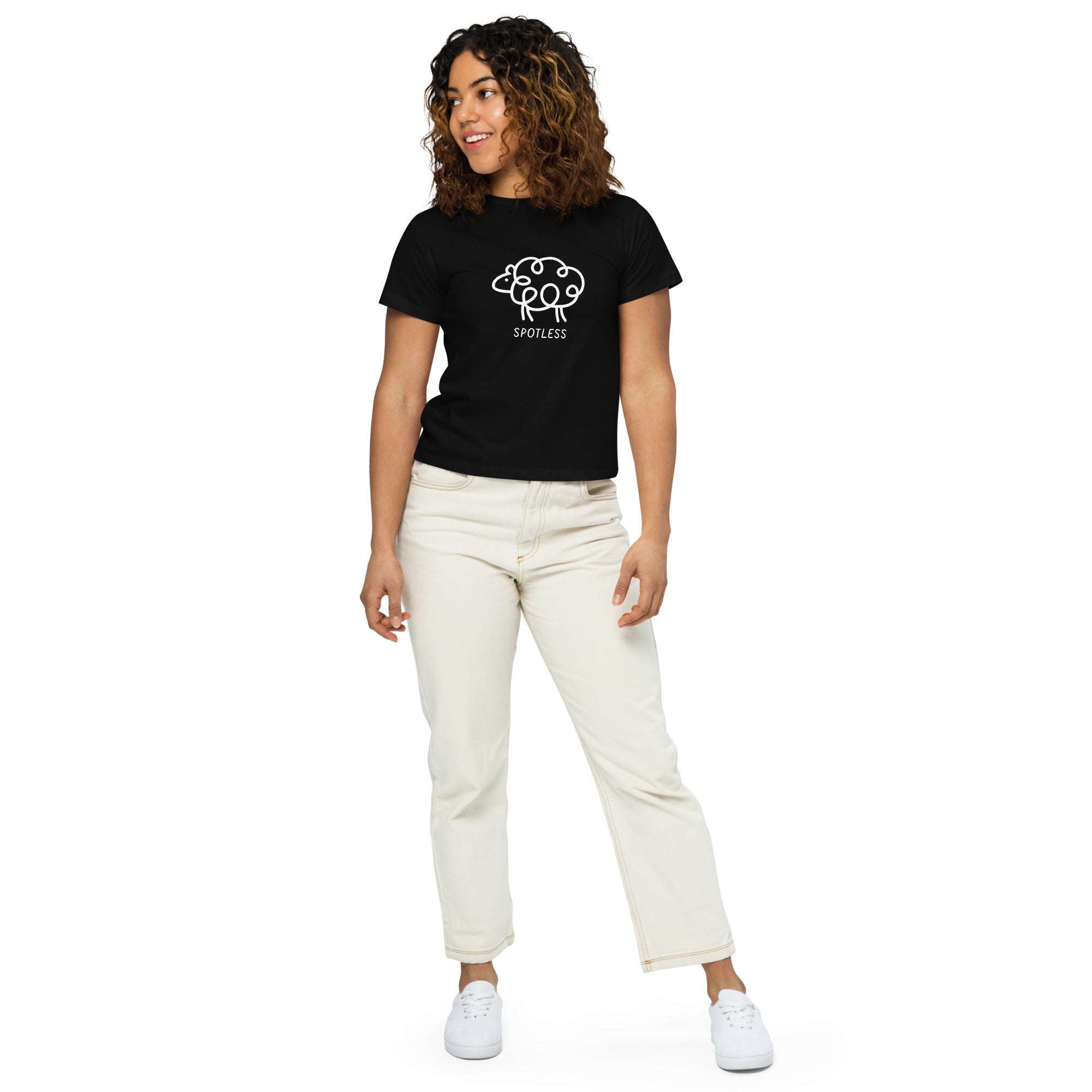 Spotless Lamb Women’s High-Waisted T-shirt