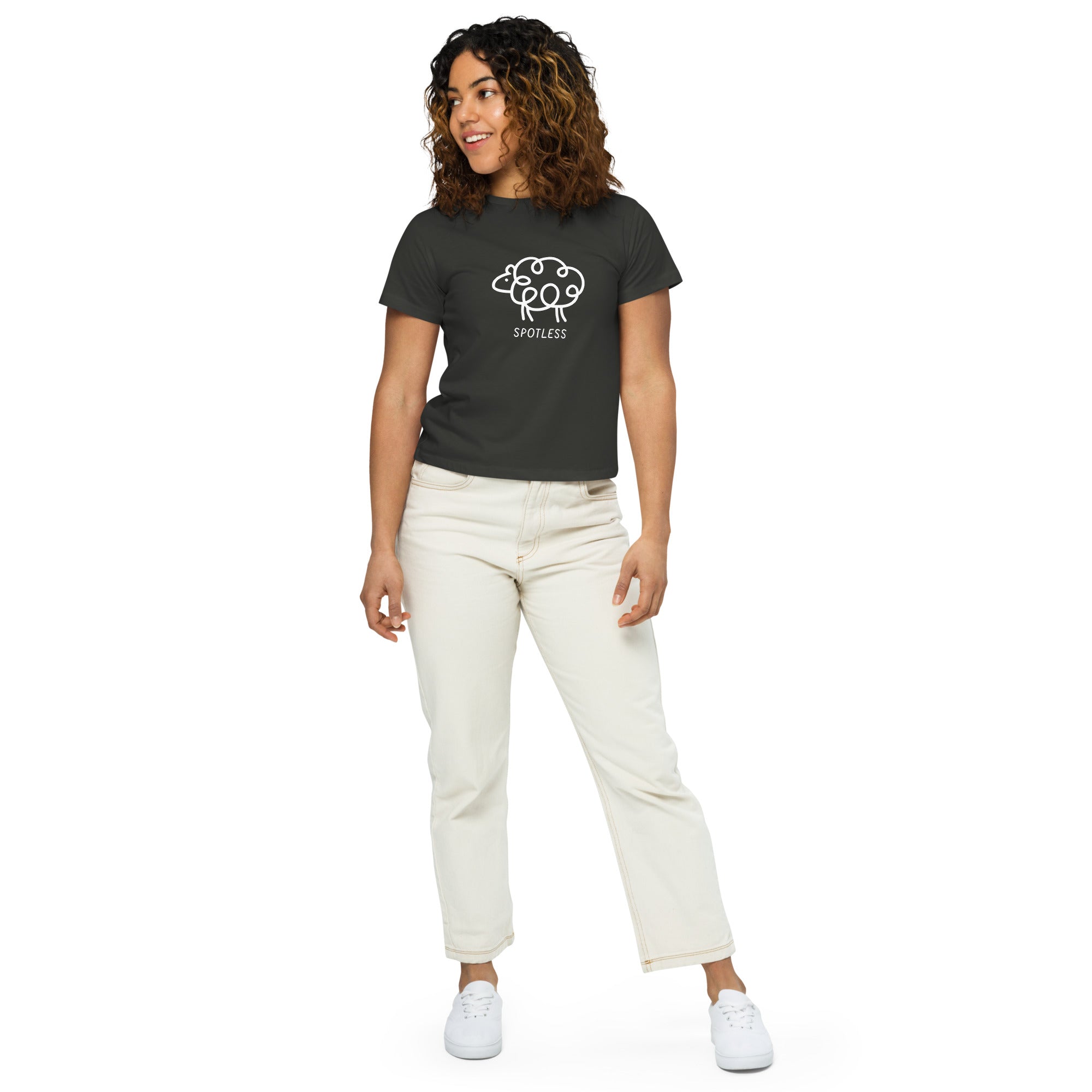 Spotless Lamb Women’s High-Waisted T-shirt