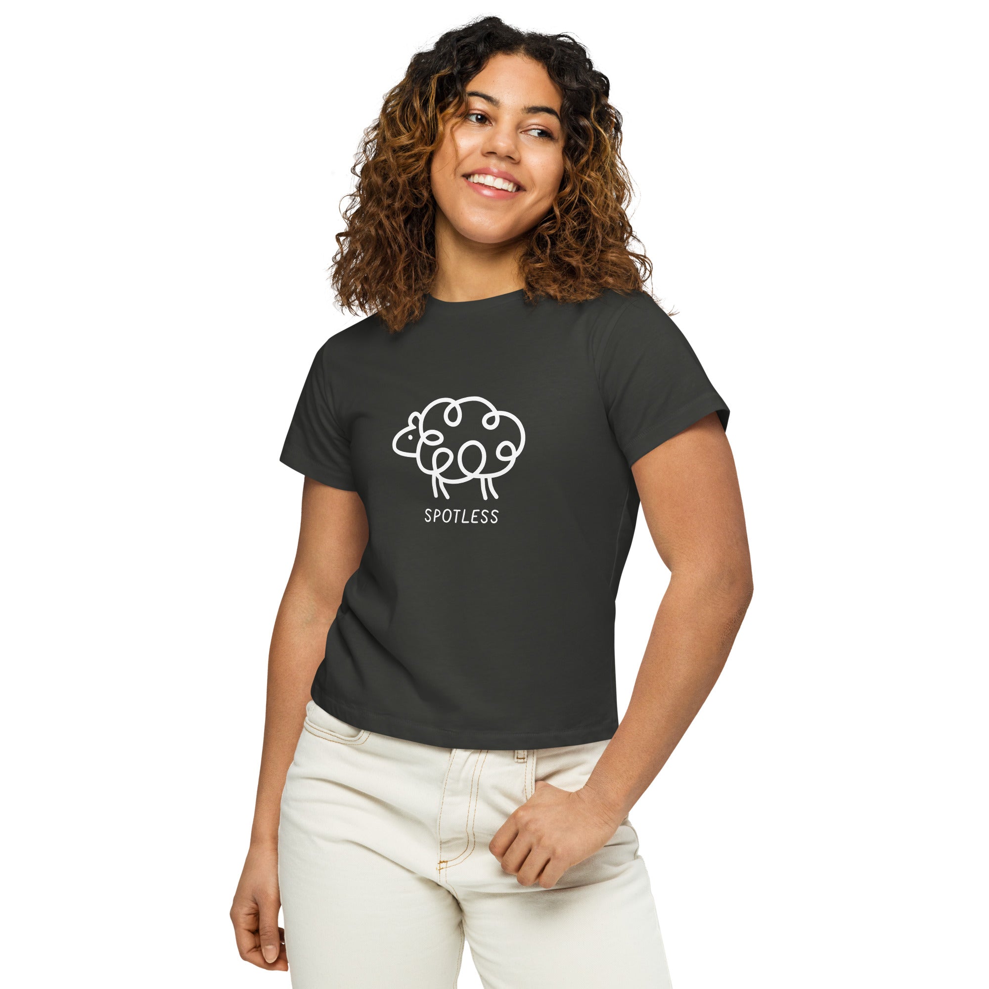 Spotless Lamb Women’s High-Waisted T-shirt